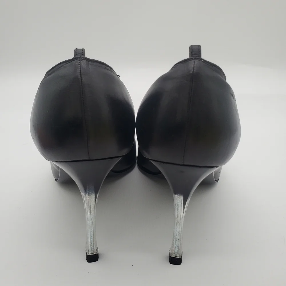 CHANEL Vintage 2000 Black Leather Pump Heels 41 - Picture 11 of 16